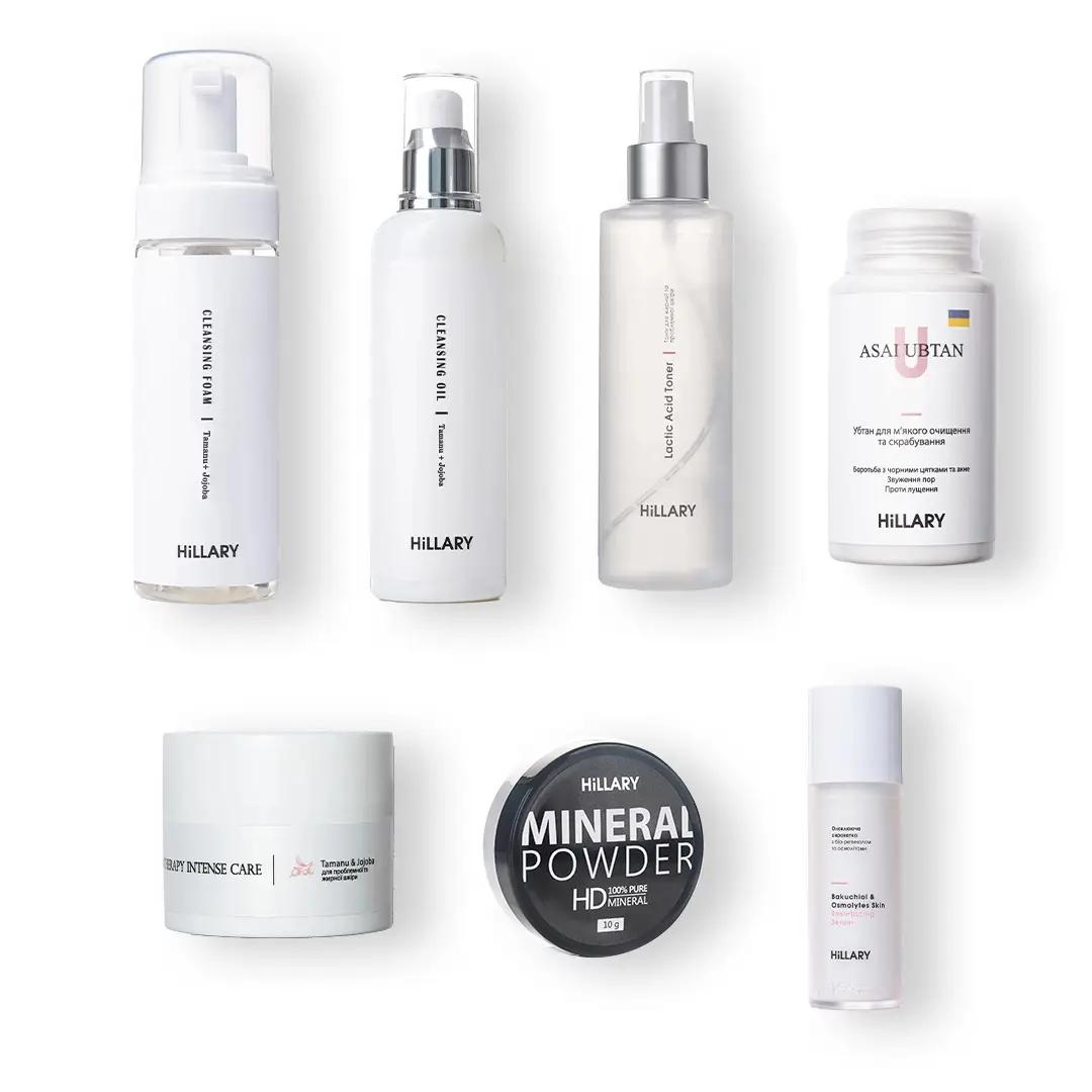 

Набір для догляду з ефектом матування СТОП жирний блиск Hillary