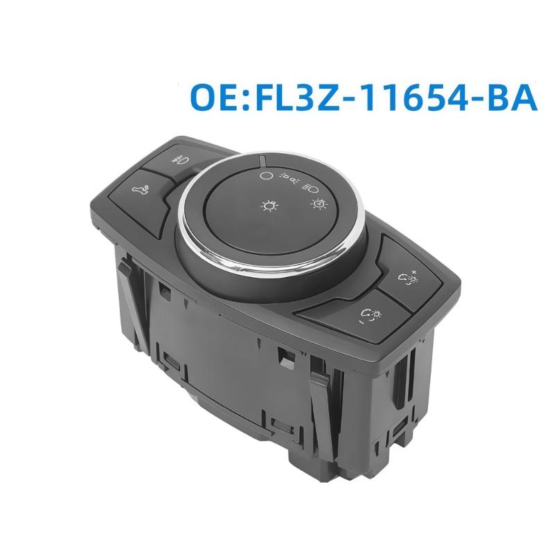 Car Head Lamp Light Switches Headlight Adjustment Knob Panel Control Button Trim FL3Z-11654-BA