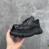 New Catwalk Platform Derby Shoes Men's Cowhide Casual Men's Shoes Lace-up Heightened Fashion Leather Shoes Men