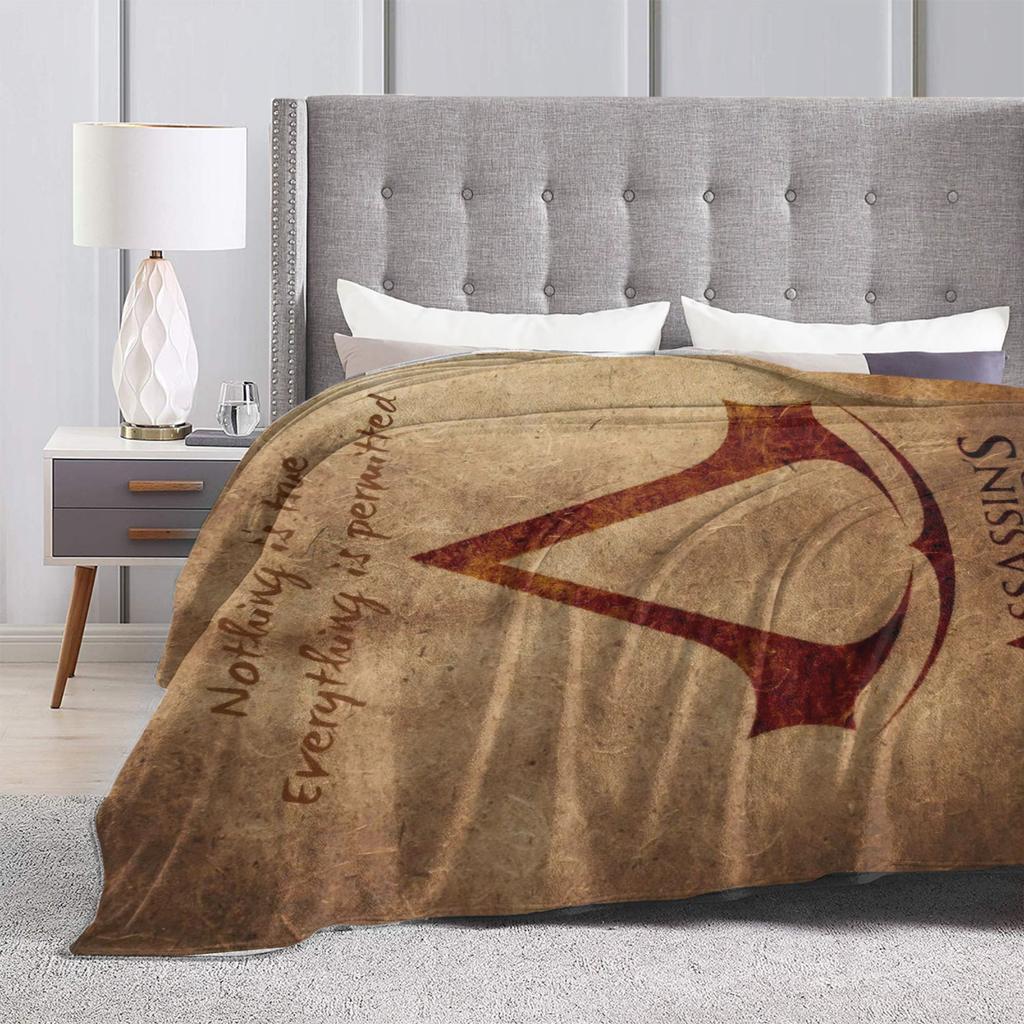 Assassins Creed Shadows Soft Warm Blanket Kids Plush Throw Blanket Pattern Home Decor Flannel Bedspread Sofa Bed Cover