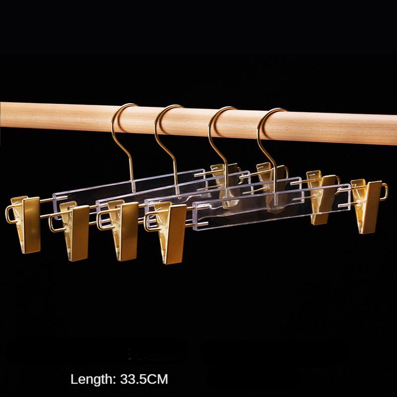 5pcs Clothes Hanger Man Women Kids Hanger Closet Clear Wardrobe Transparent Acrylic Pants Rack for Shop Store