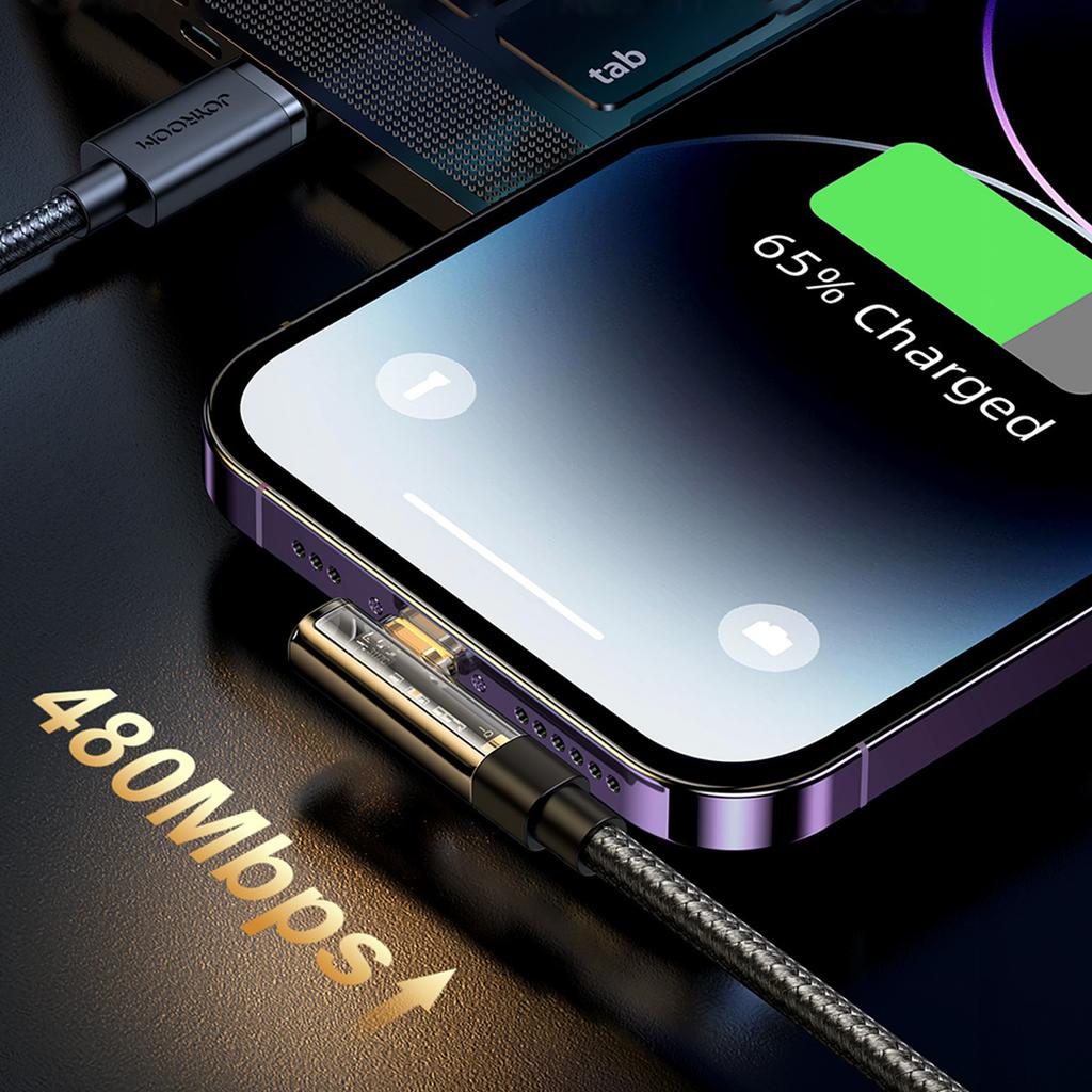 Gekabeltes iPhone Lightning auf USB Lade- und Datenkabel 2,4A 1,2m Schwarz