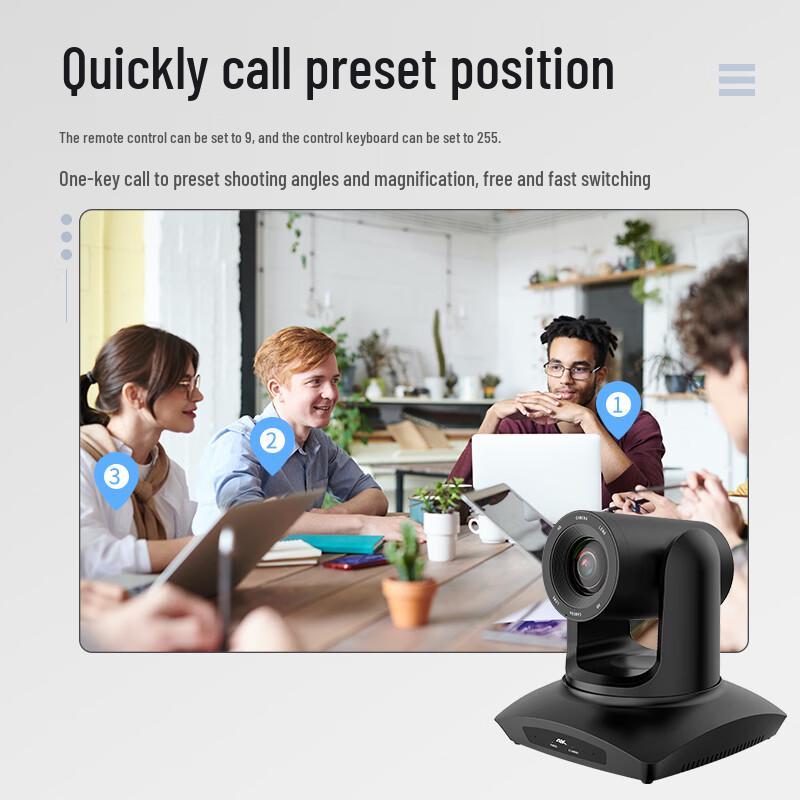 Huachang Vision 4K UHD 10x Optical Zoom USB HDMI Conference Camera (CN Version)