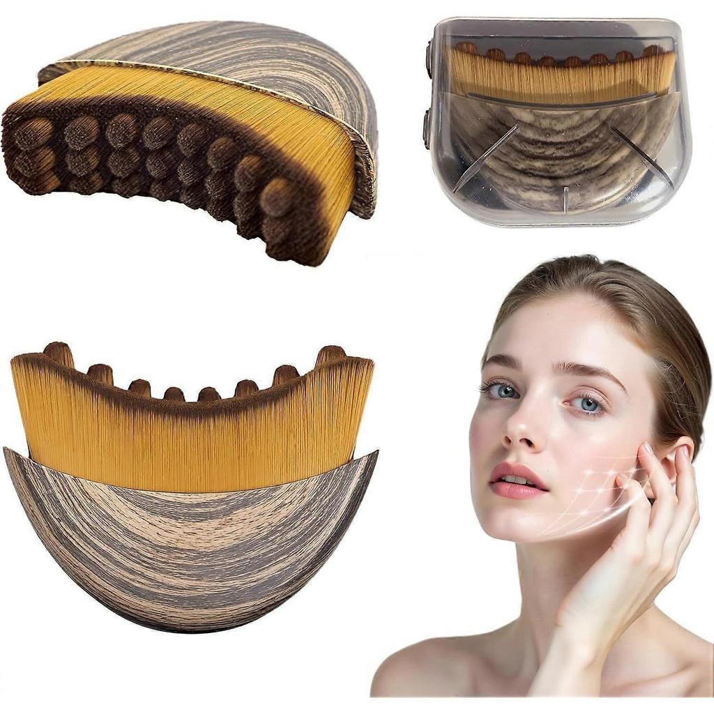 Nuovo pennello viso Lymphatic Contour per scolpire, Massaggiatore per drenaggio linfatico per il viso, Progettato ergonomicamente per adattarsi perfettamente alla pelle e alleviare Fa