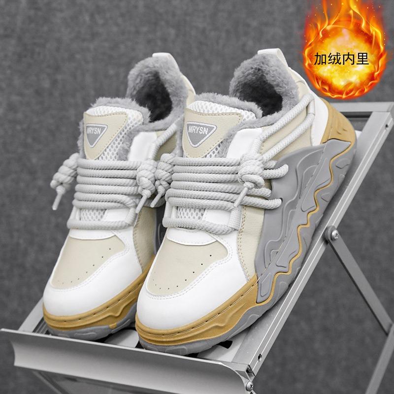 

Хлопковая обувь бархатная теплая нишевая универсальная обувь для хлеба повседневная спортивная обувь модная мужская обувь 44