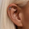 AIDE 925 Silver 1Pc Shiny Geometric Sailboat Hidden Helix Piercing Earring For Women Punk Jewelry Personalities Fashion