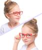 AHXLL Kids Boys Girls Blue Light Blocking Glasses 2 Prevent Eye UV Computer Cell Phone Ages Pack, Strain, Protection, Gaming, TV, Glasses, 3-9