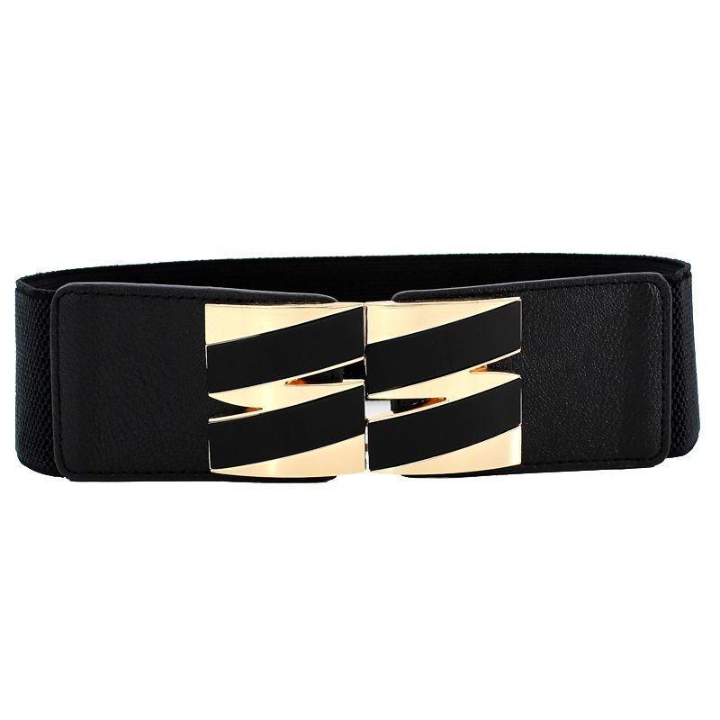 Stylish Women's Black Elastic Waist Belt For Dresses And Coats Perfect For All Seasons