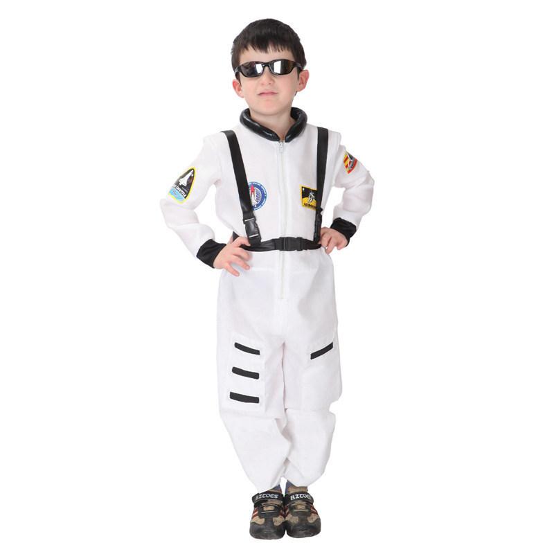 Astronaut Costume Superhero Polyester Blend Cosplay Outfit For Kids Party Halloween