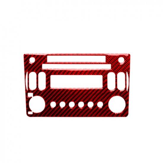 Red Carbon Fiber Interior Central Console CD Cover Trim For Nissan 350Z 2006-09