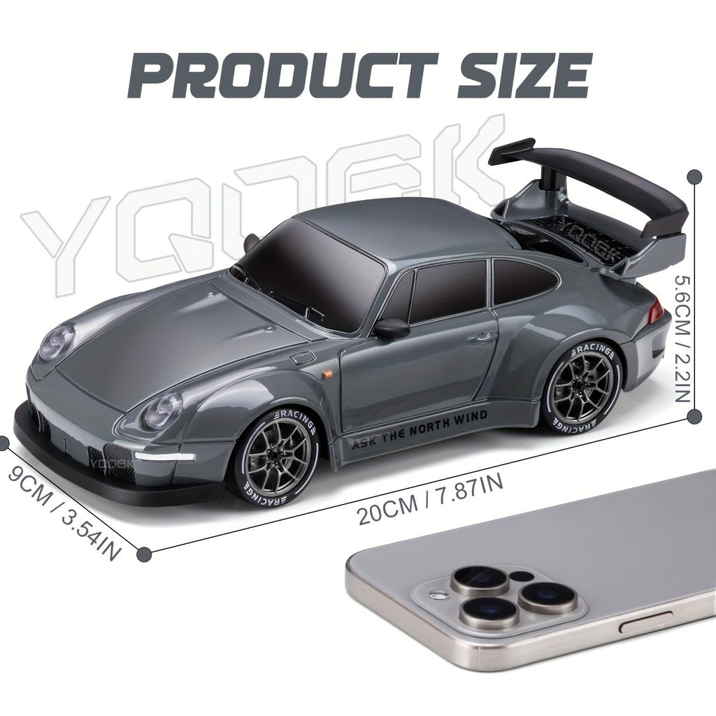 Remote Control , 1:24 Scale RC Drift , 2.4Ghz 4WD RC Toy with Lights, Tires, and Barricade Tool, Perfect Gift for Boys and Girls