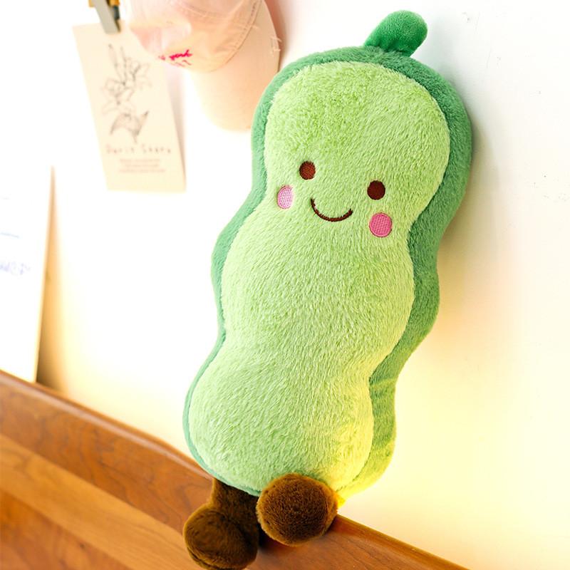Vegetable Pea Cucumber Long Pillow Plush Toy Kids Sleep Companion Gift For Children