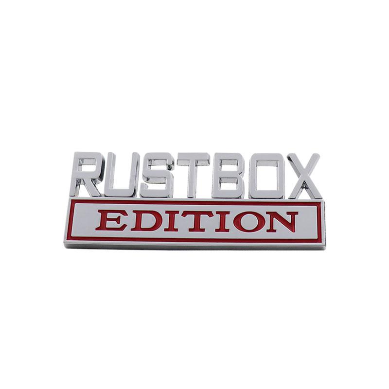 3D Car Styling RUSTBOX Edition for car Hood Fender trunk Rear Bonnet Nameplate Decal Emblem Badge Sticker