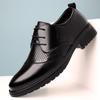Fashion Men's Dress Shoes Fashion Casual Cow Leather Hollowed Out Breathable Business Casual Lace-up Pointy Soft Soled Shoes for Men