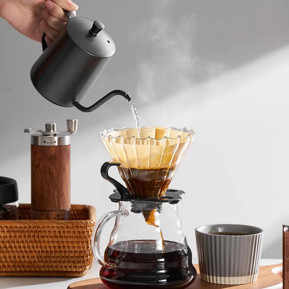 Single-use coffee filter paper bag, conical filter 2-4 cups natural drip coffee filter paper filter, making tool accessories
