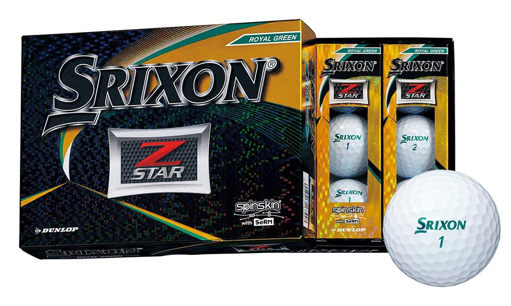 DUNLOP SRIXON Golf 2019 1 Dozen Royal Green Z-STAR Balls, Model, (12 Balls),