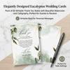 Floral Wedding Table Cards 10x15cm Writable Thank You Cards 50Pcs Pack
