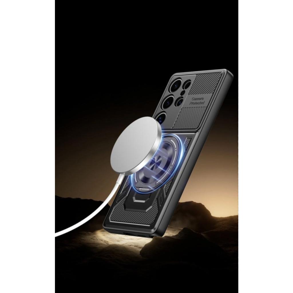 360° Rotate Ring Stand Magnetic Wireless Charge Case for Samsung Galaxy A06 A05 A05S A35 A15 A12 A13 A04S A14 4G 5G Armor Cover