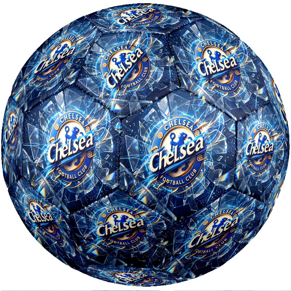 Chelsea FC Theme Soccer Ball Size 5 Soccer Ball Soft Touch Professional Training Football for Outdoor Sports