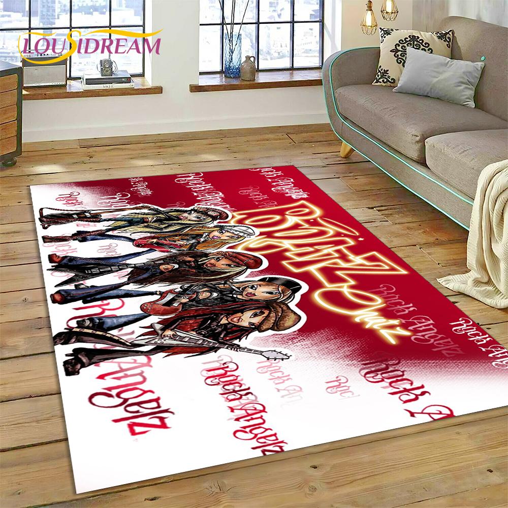 3D Cartoon Bratz Girlz Rock Game HD Carpet Rug for Home Living Room Bedroom Sofa Doormat Decor,kids Area Rug Non-slip Floor Mat
