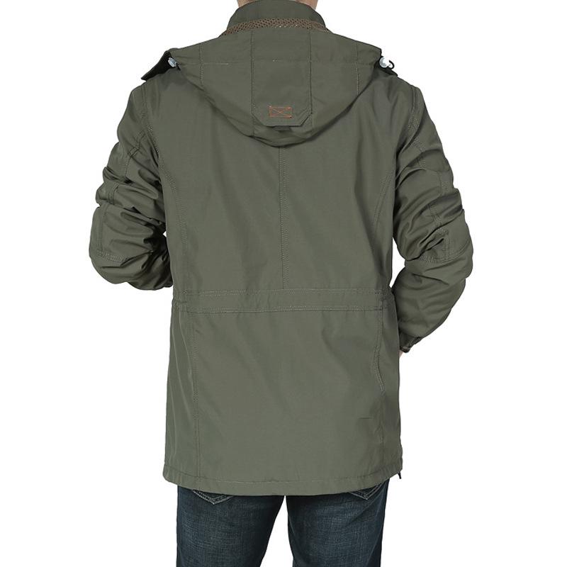 Winter Fleece Thickened Multi-pocket Tooling Cotton-padded Coat Men's Large Size Loose Outdoor Mountaineering Jacket Thermal Jacket