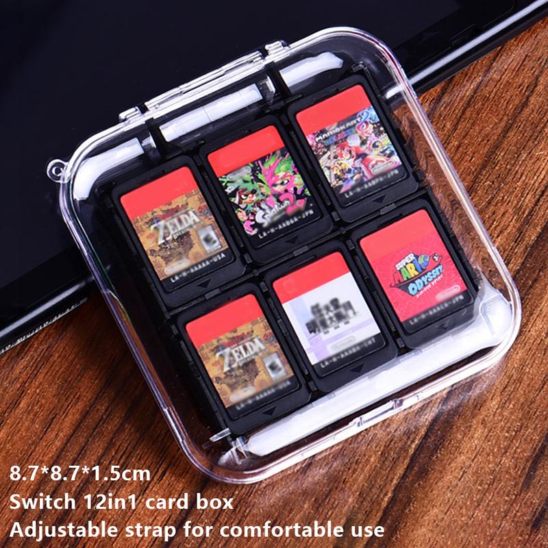 Přepravní pouzdro na hry Switch, tvrdý ochranný box, pouzdro na herní karty pro Switch/Switch Lite/Switch Oled, držák na 12 herních kazet