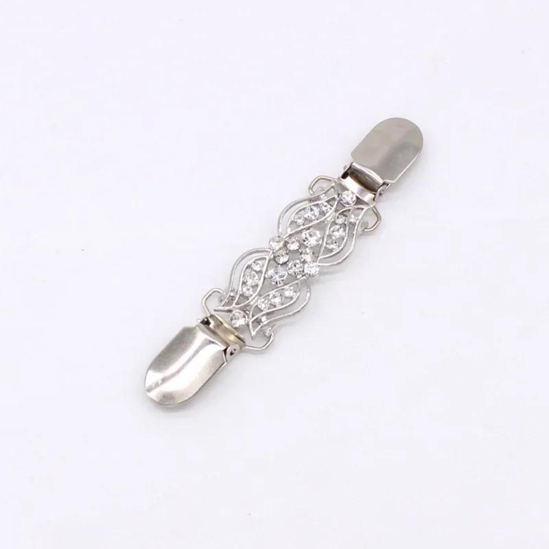 Sweater Cardigan Clip Duck-Mouth Flexible Beaded Pearl Pin Brooch Shawl Shirt Collar Buckles For Clothing Decoration