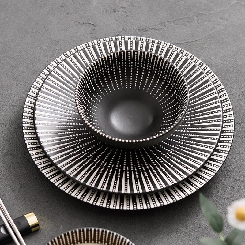 Ru Han Ceramic Light Luxury 9.5-inch Flat Plate