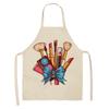 Fashion Makeup Apron  Lipstick Nail Polish Print, Kitchen Cooking Bib, Multiple Sizes Available