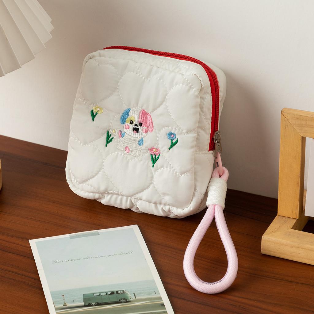 Animal Embroidered Makeup Bag With Large Capacity For Travel And Home Storage