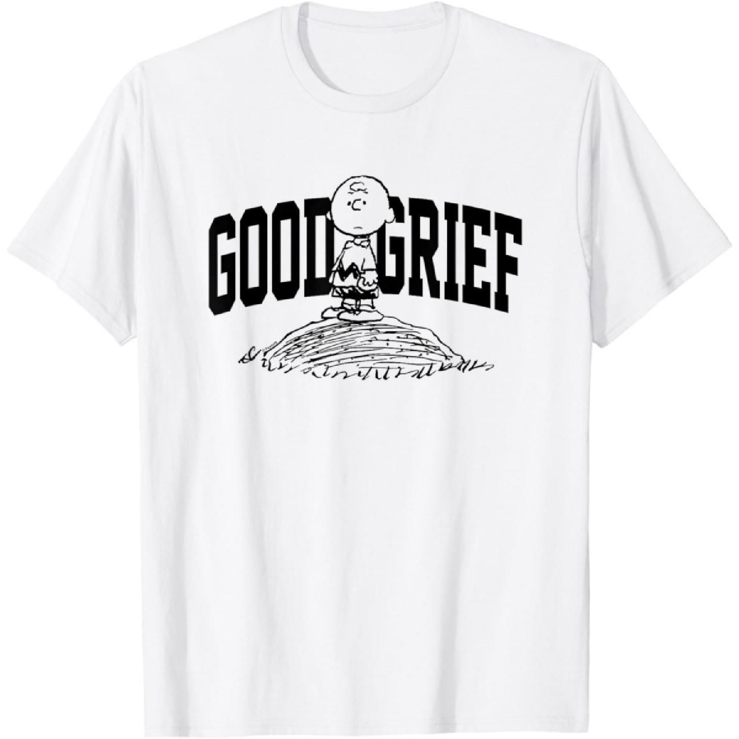 Peanuts - Charlie Brown Good Grief Collegiate T-Shirt(1) XXXXXL белый