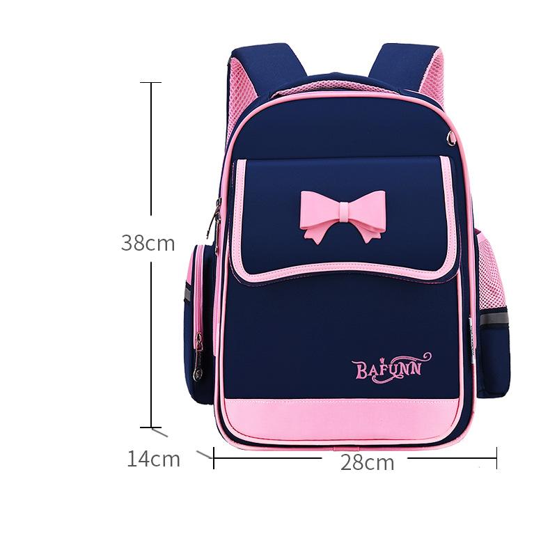 Breathable Lightweight Backpack Primary School Girls Children Cute Bowknot School Bag