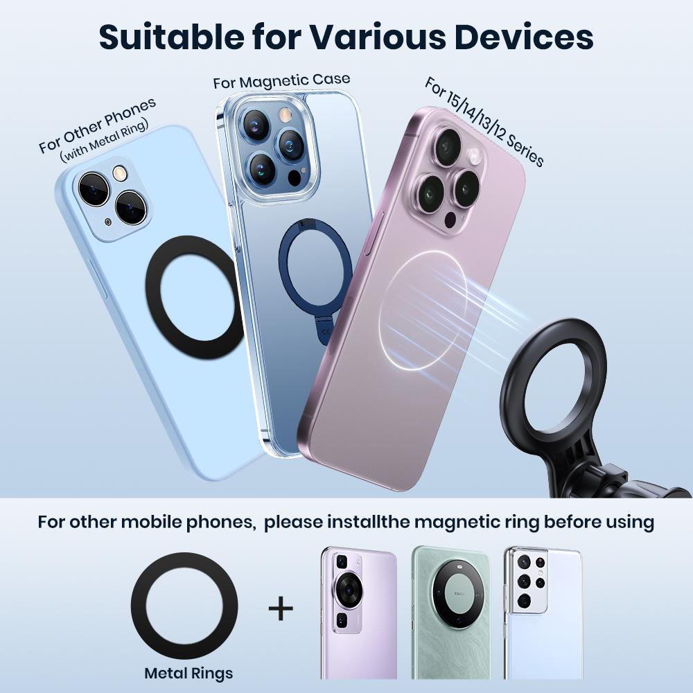 TOPK MagSafe Car Phone Holder Strong Magnetic Air Vent Mount Car Phone Stand Compatible with iPhone 15 Series Magnetic Case