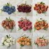 Wedding Rose Bridal Bouquet Artificial Flower For Home Decor And Photography Props