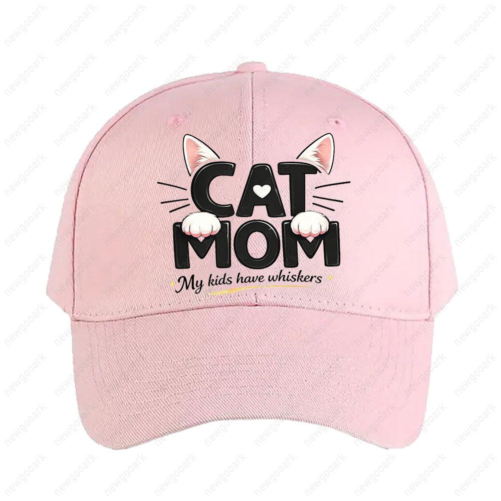 Cat Mom My Kids Have Whiskers Cap Summer Women Unisex Peaked Hat Fashion Casual Adjustable Printed Baseball Caps Adjustable