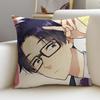 Wotakoi Love Is Hard for Otaku Cushion Cover Breathable and skinfriendly linen pillowcase square removable and washable cushion