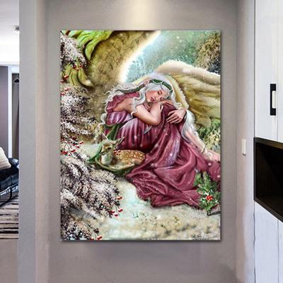 Pittura Diamante Completa Punto Croce Angelo di Neve & Cervo 5D Fai da Te Perline di Pietra Trapano Ricamo Strass