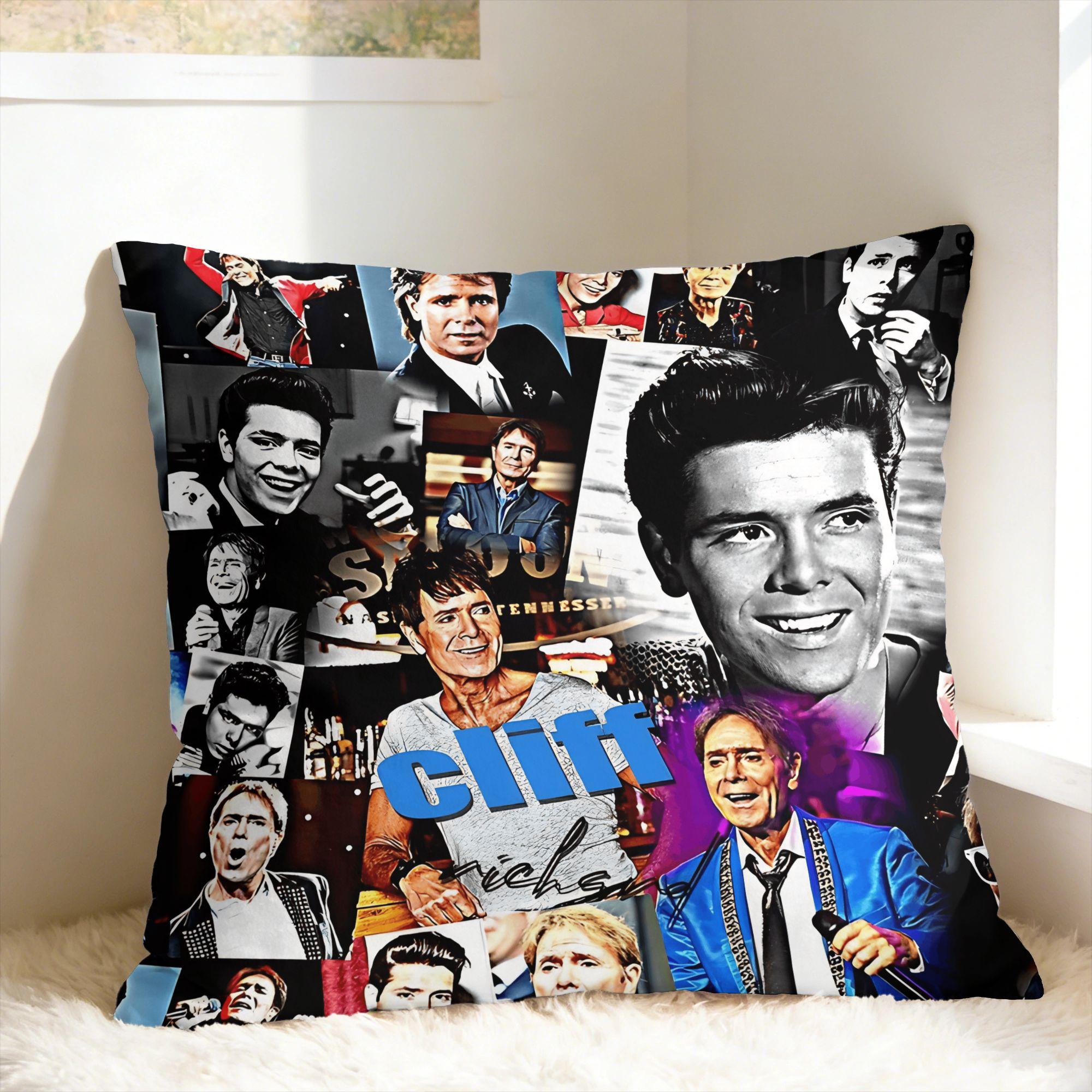 Fine Glasses Unisex C-Cliff Richard Pillowcases Vintage Pillow Case For Sofa Home Decoration Custom Pillow Cover