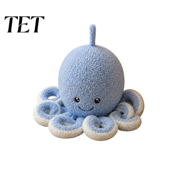 Child Proof Door Stop Plush Octopus Decorative Doorstop, Weighted Fabric Stopper for Home Marine Themed Wedge Office, Ocean Animal Floor Holder