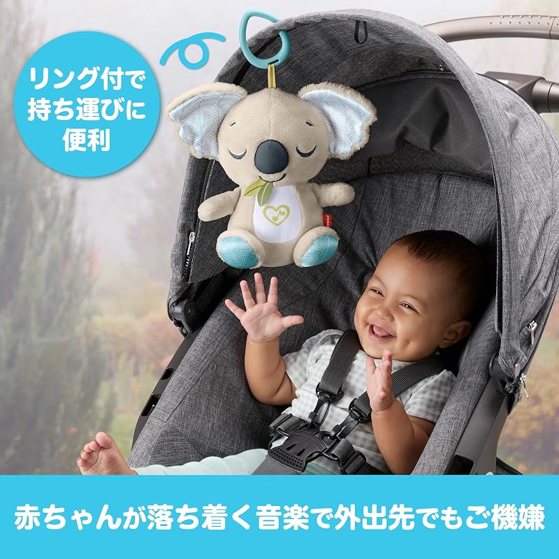 Fisher-Price Sleeping Koala Baby & Toddler Toy, Plush Toy, Ages 0+, Gray JBD65