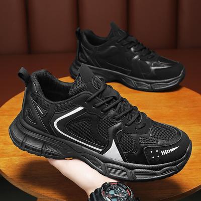 2024 Spring Mens Shoes New Breathable Mesh Shoes Mens Fashion Versatile Platform Sports Shoes Leisure Running Daddy Shoes