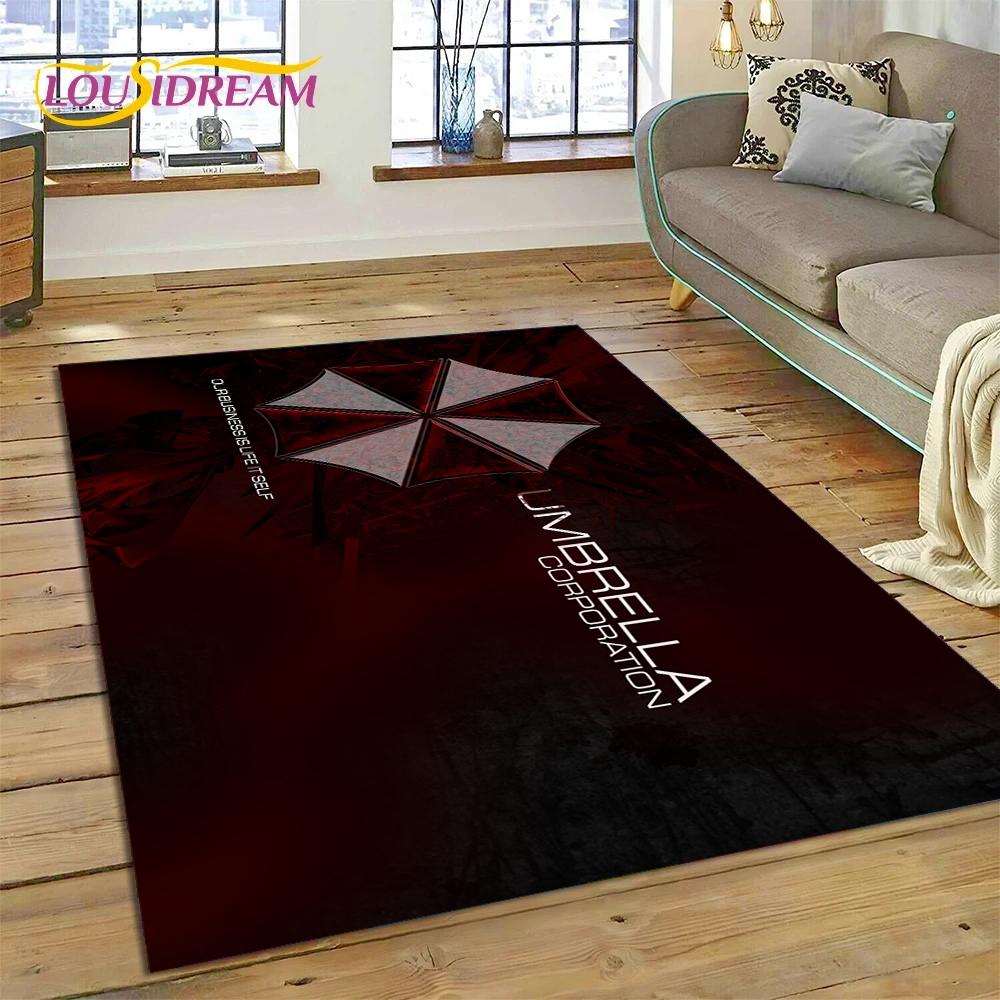 3D Lastest Horro Games R-Resident Evil Rug Carpet for Living Room Bedroom Home Decor,Non-slip Decoration for Sofa Doormat Gifts