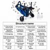 Adjustable Pet Wheelchair Rear Leg Support Cat Mobility Aids Pet Disability Car  Outdoor Walking