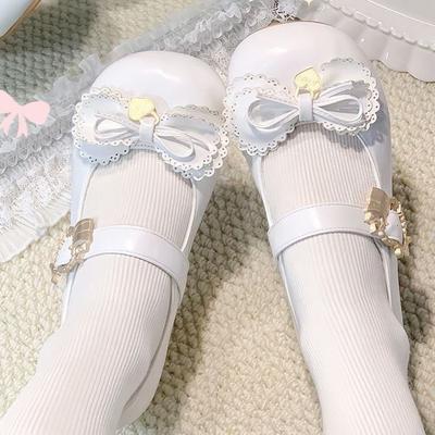 Codzienne urocze słodkie wszechstronne puszyste buty Mary Jane 2025 damskie nowe buty Lolita z gwiazdą i kokardą