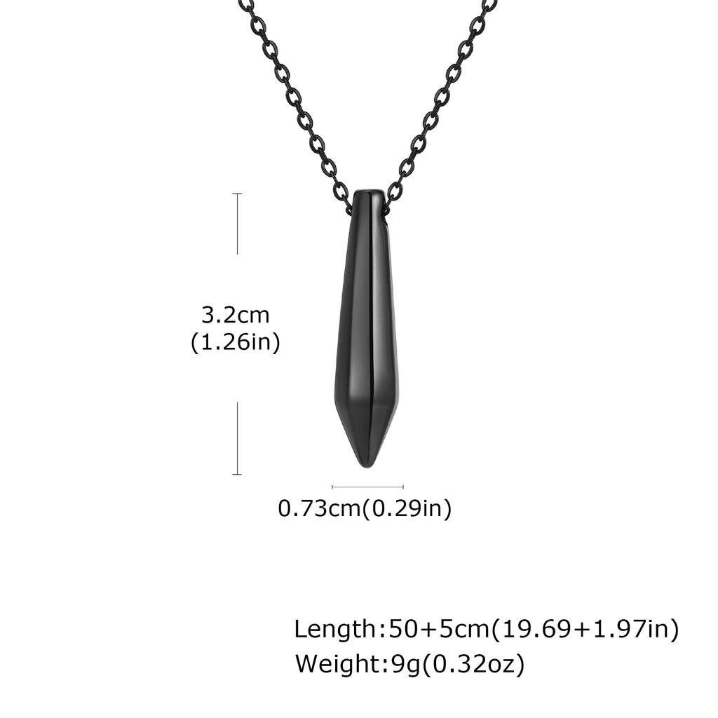 Vnox Stainless Steel Bullet Pendant Necklace for Men Boys, Adjustable O Chain Minimalist Jewelry, 32*7.3mm Bullet Head Necklaces