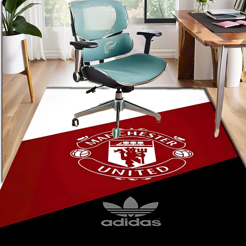 Tappeto con Fantasia Manchester United F.C., Tappetino da Interno/Esterno, per Picnic, Sala Giochi, Camera da Letto, Ufficio, Soggiorno, Tappeto Decorativo per la Casa, Regalo di Compleanno