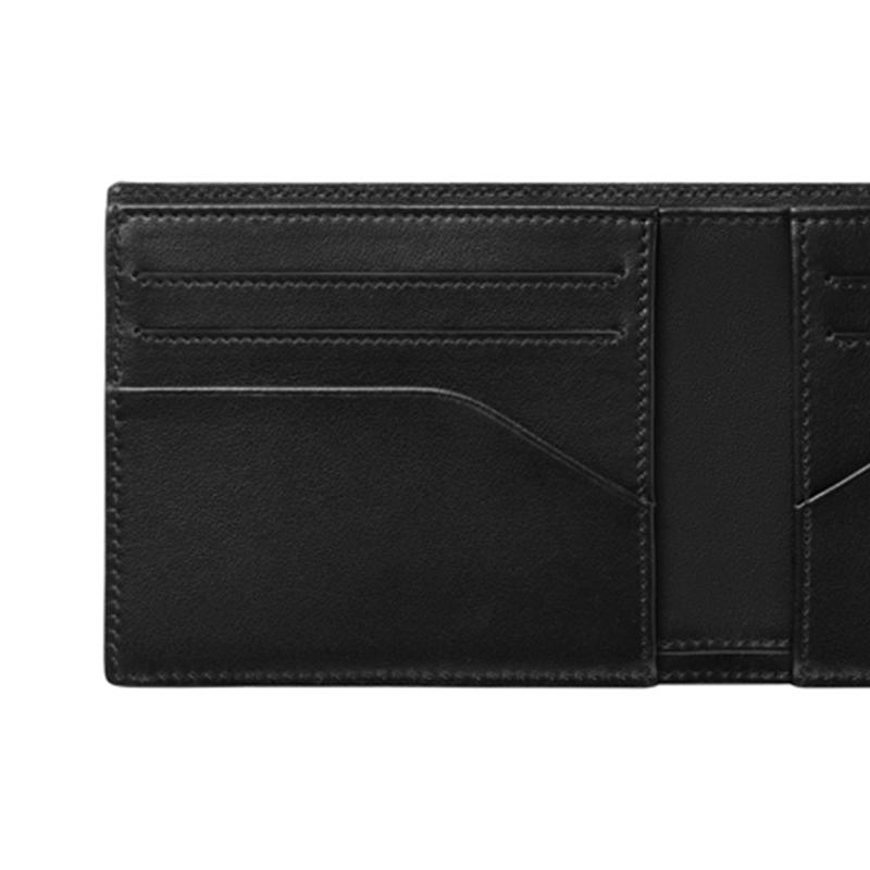 Montblanc Fashion 2.0 Series Short Leather Wallet Men Wallet Blue Black MB128613