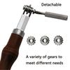 American Pitch Wheel with 4 Replaceable Gear Rollers, Leather Craft Spacing Sewing Tracing Tools