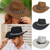 Wide Brim Sun Protection Knight Hat Cotton Tibetan Hat Punk Western Cowboy Cap  Women