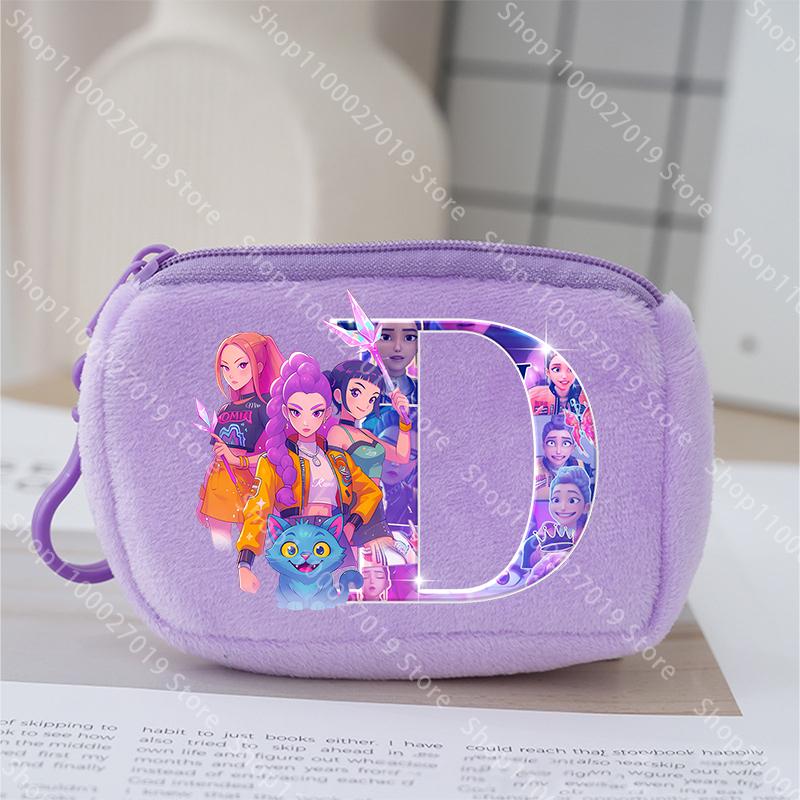 K Pop Lovci démonů Peněženka na mince pro Dětské dívky Roztomilá Přenosná peněženka Kreslené Anime Tištěný Dopis Kapsička na uložení karet Dětské dárky